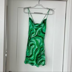 ZARA Safia Dress ✨ green mini flowy dress NWT
